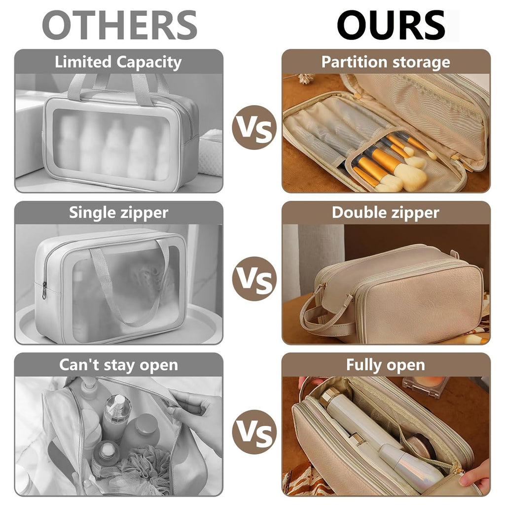 Travel Toiletry Bag for Women & Men - Large Organizer Makeup Bag