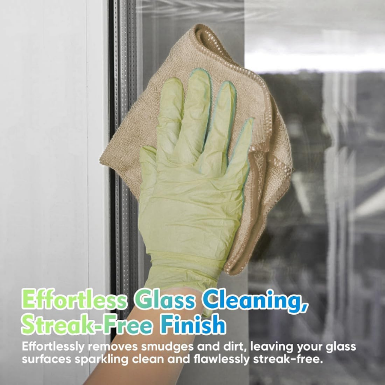 Brown Microfiber Cleaning Cloth 12 Pack - Ultra Absorbent & Lint Free
