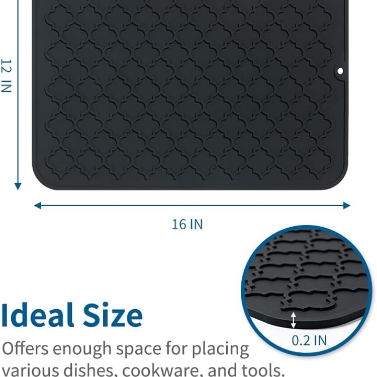 Silicone Dish Drying Mat for Kitchen | Heat Resistant & Durable