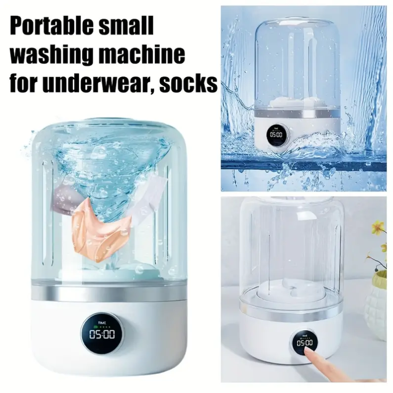 Portable Mini Washer - USB Rechargeable & Cordless