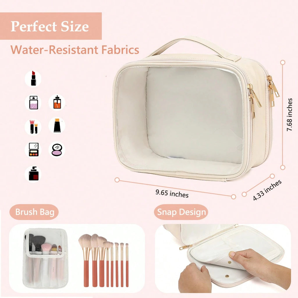 Clear Makeup Bag for Women - Stylish Cosmetic Organizer