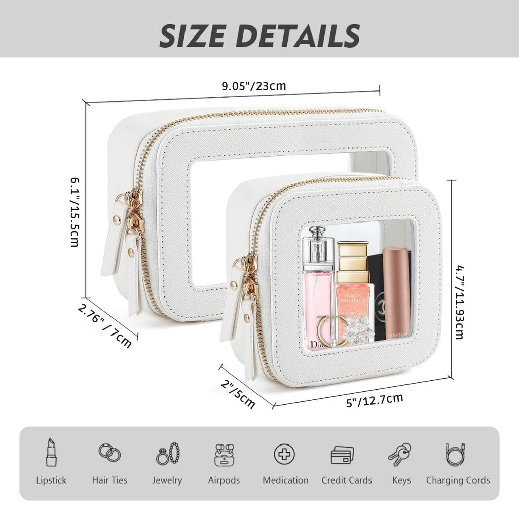Clear Makeup Bag for Women - Stylish Cosmetic Organizer