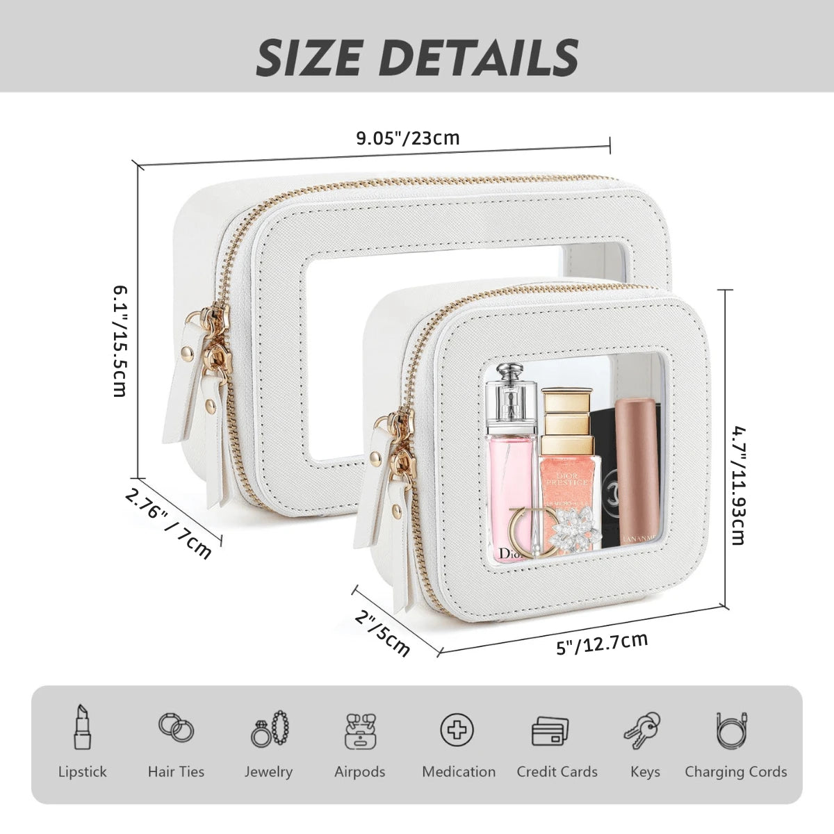 Clear Makeup Bag for Women - Stylish Cosmetic Organizer