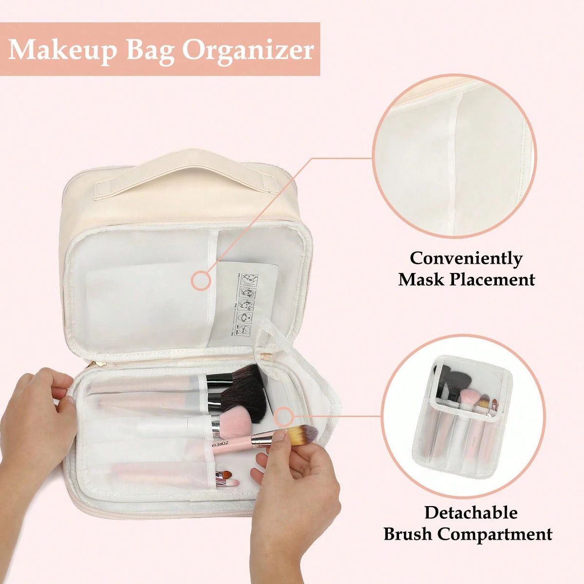 Clear Makeup Bag for Women - Stylish Cosmetic Organizer