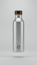 Minimalist silver water bottle
