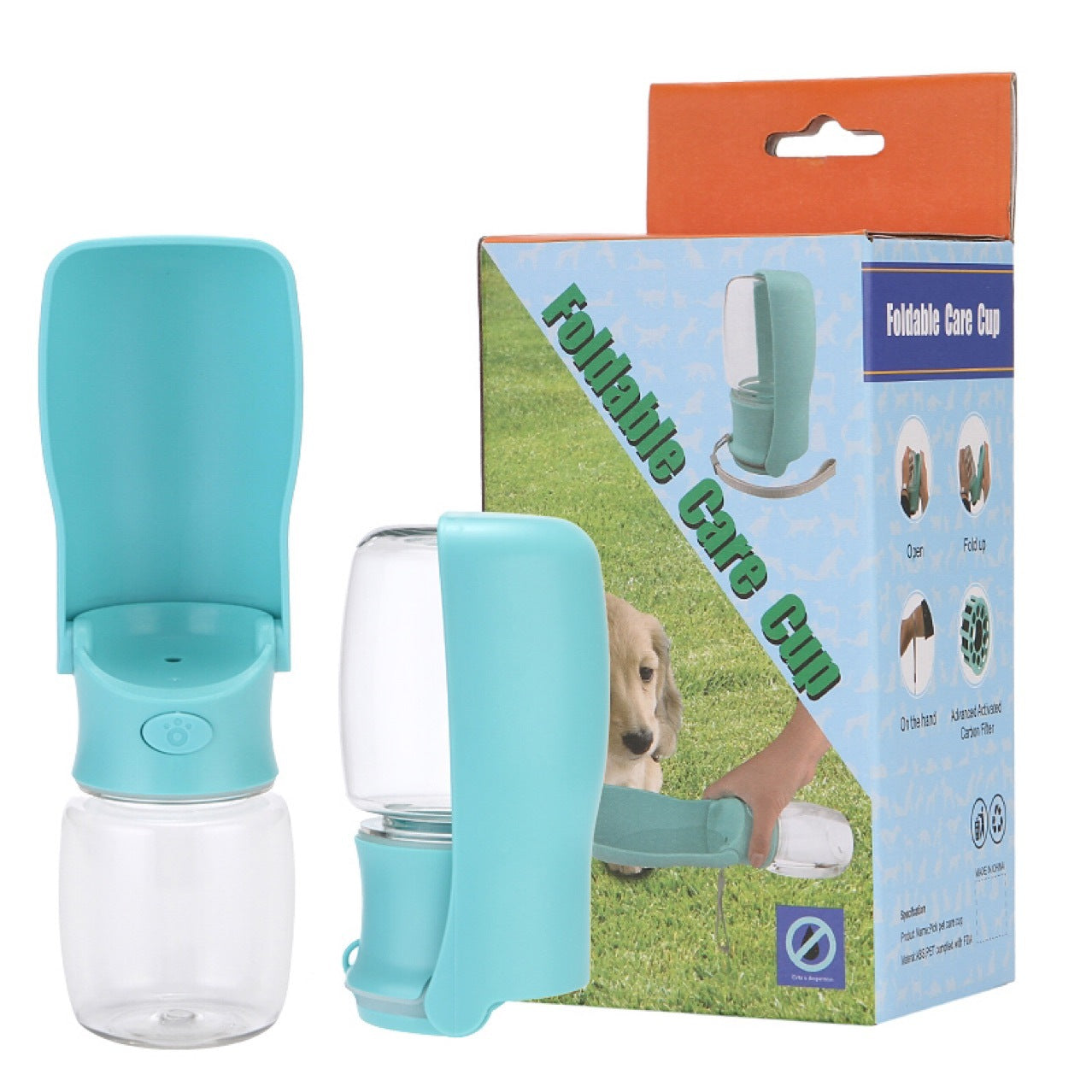 Foldable Dog Water Bottle - Portable Pet Dispenser
