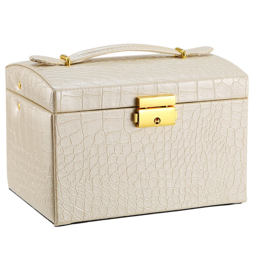 3-Layer Lockable Travel Jewelry Case