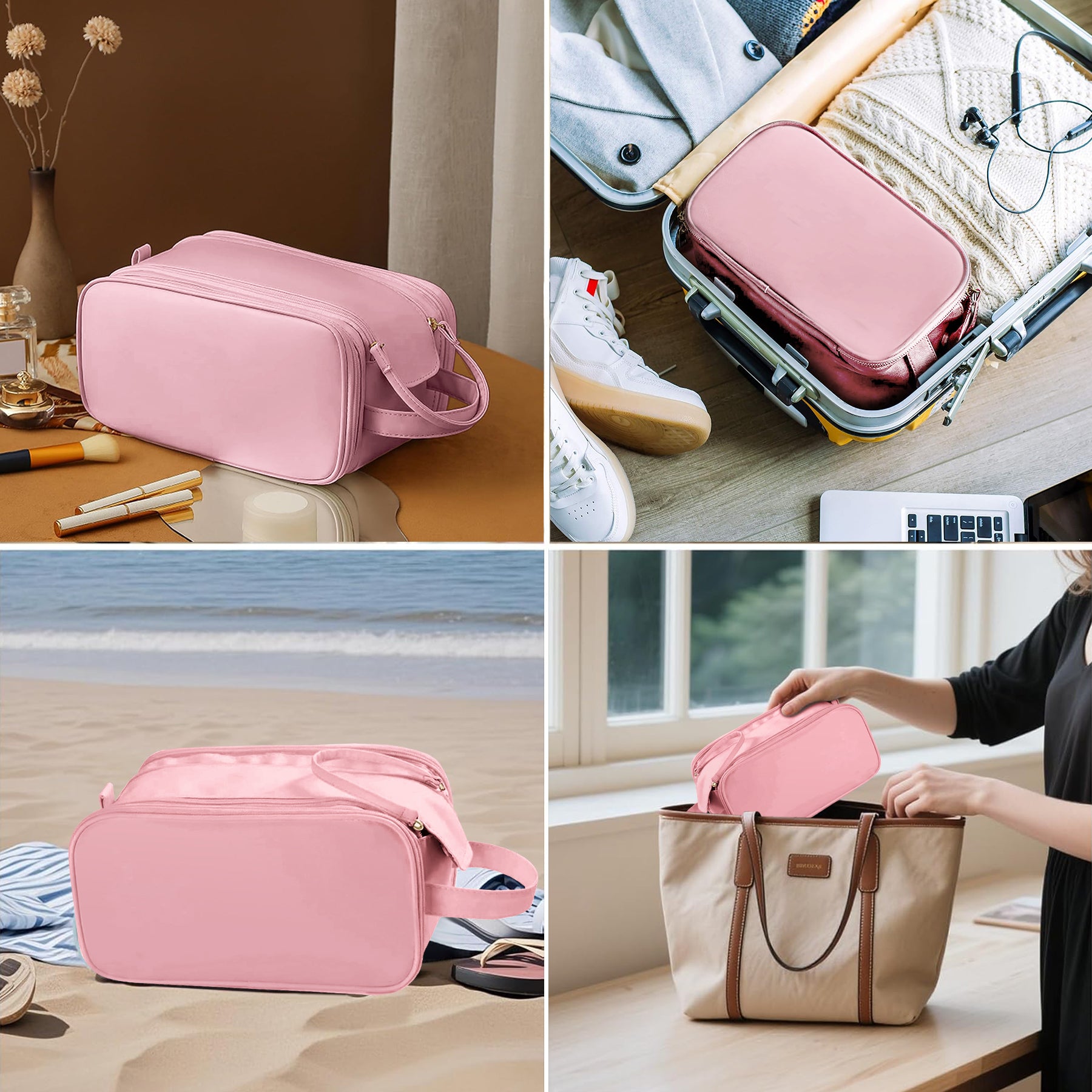 Travel Toiletry Bag for Women & Men - Large Organizer Makeup Bag