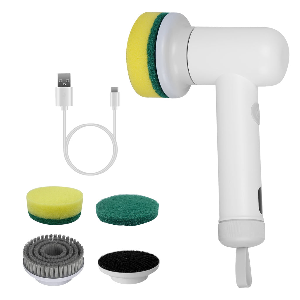 Electric Handheld Spin Scrubber - Cordless Cleaning Brush with 2 Speeds