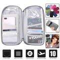 Travel Passport Wallet with 12 Cells - Water Repellent Organizer