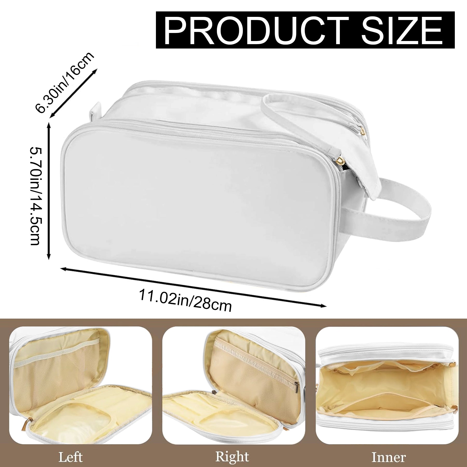 Travel Toiletry Bag for Women & Men - Large Organizer Makeup Bag