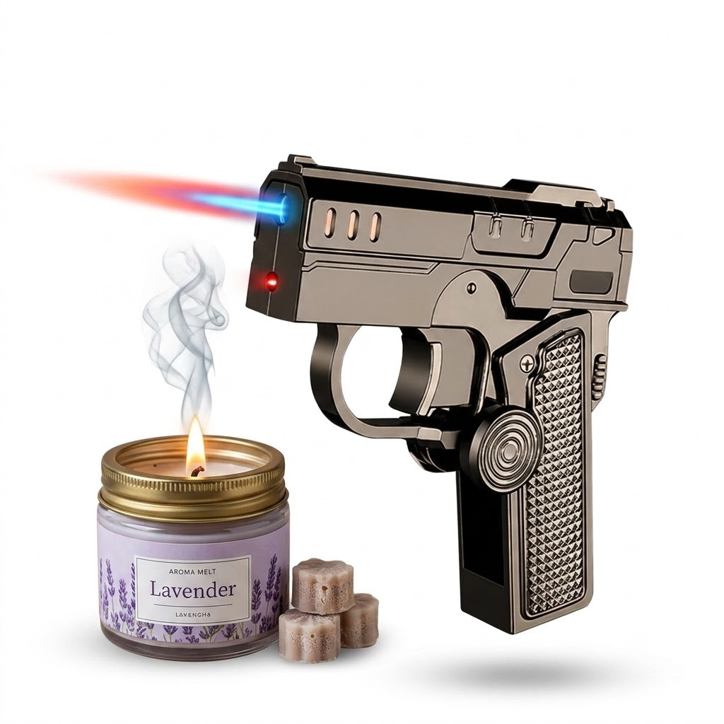 Butane Free 2-in-1 Fidget Spinner Gun Lighter - Foldable Transformer Metal Lighter