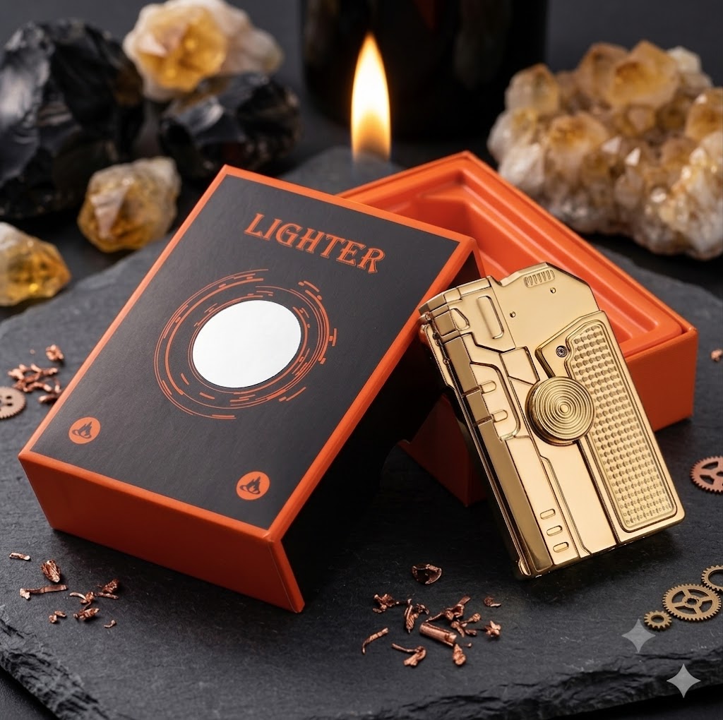 Butane Free 2-in-1 Fidget Spinner Gun Lighter - Foldable Transformer Metal Lighter