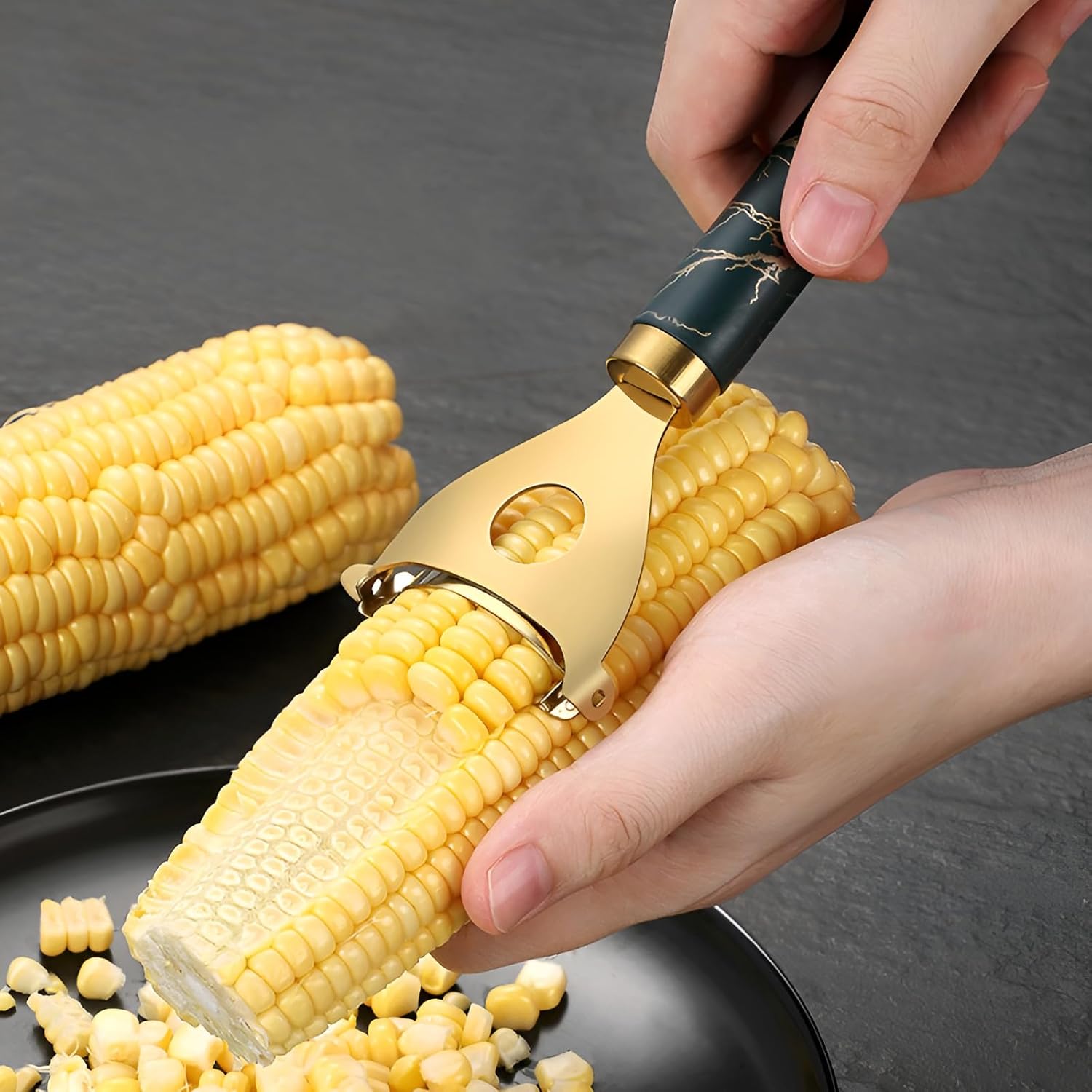 2 Pack Corn Peeler - Stainless Steel Corn Cob Stripper Tool