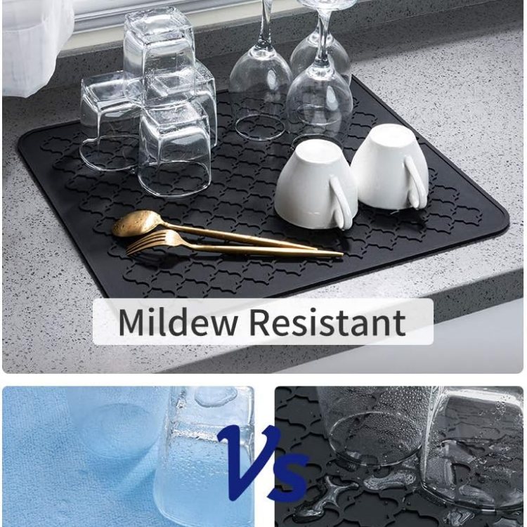 Silicone Dish Drying Mat for Kitchen | Heat Resistant & Durable