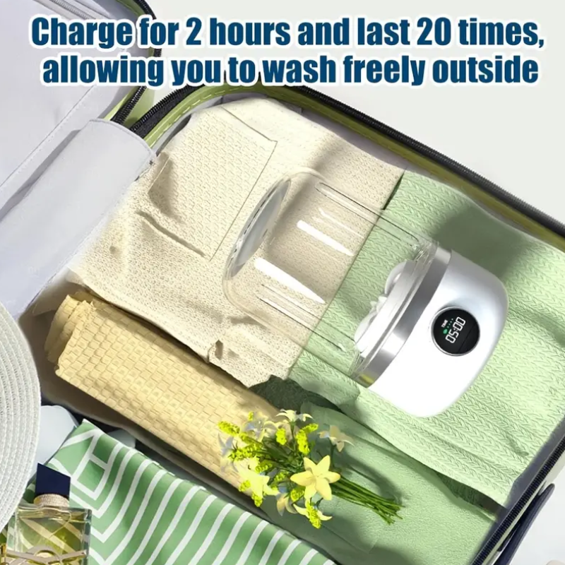 Portable Mini Washer - USB Rechargeable & Cordless